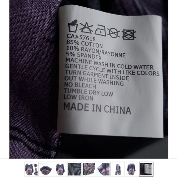 Butterfly Style Women Knife Pleated Blouse Paisley Purple - Picture 8 of 8